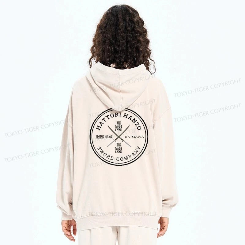 Tokyo-Tiger Hattori Hanzo Sword Company Washed Zip Hoodie