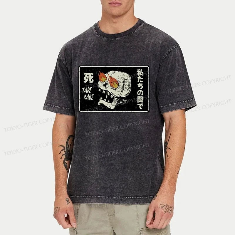 Tokyo-Tiger Take Care Japanese Washed T-Shirt