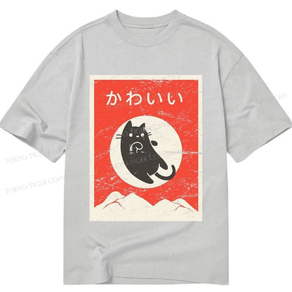 Tokyo-Tiger Cute Black Cat Japanese Classic T-Shirt