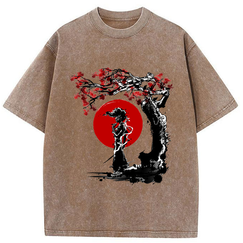 Tokyo-Tiger Afro Under The Sun Washed T-Shirt