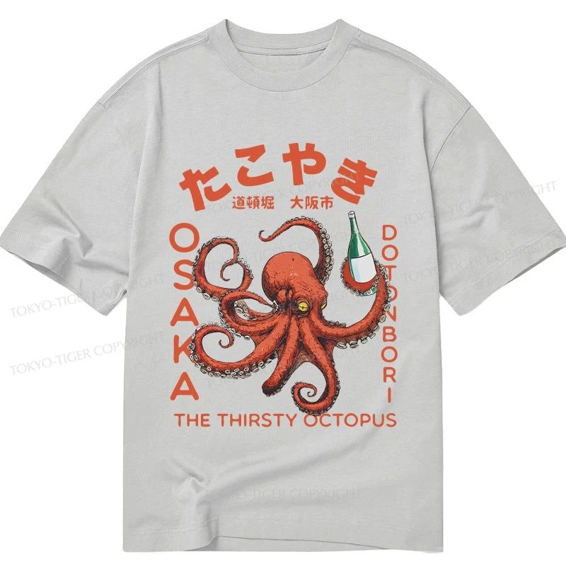 Tokyo-Tiger Octopus Drinks Soju Classic T-Shirt