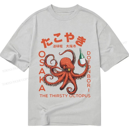 Tokyo-Tiger Octopus Drinks Soju Classic T-Shirt