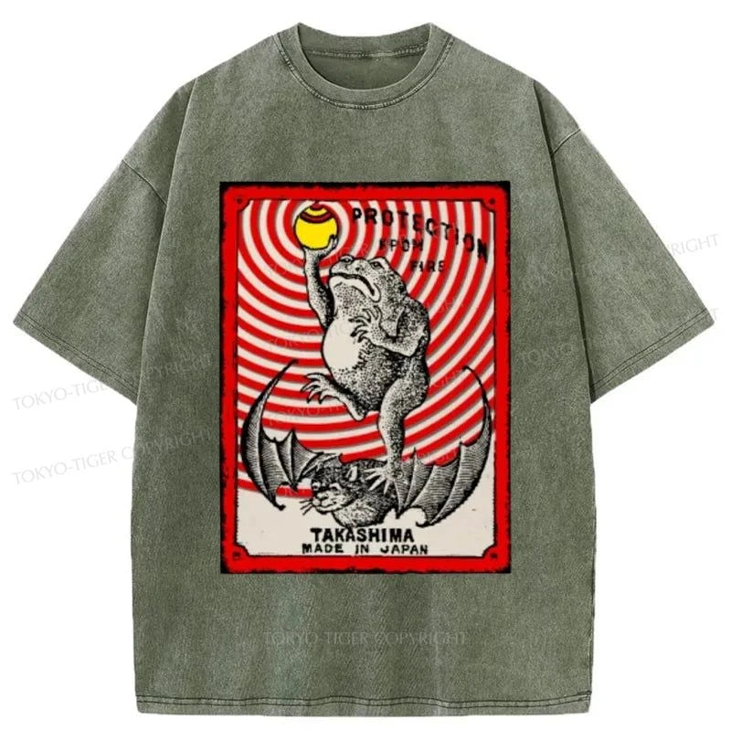 Tokyo-Tiger Takashima Matchbox Japanese Washed T-Shirt