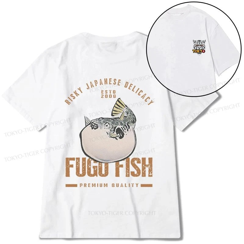 Tokyo-Tiger Fugu Fish Japanese Front Back Classic T-Shirt