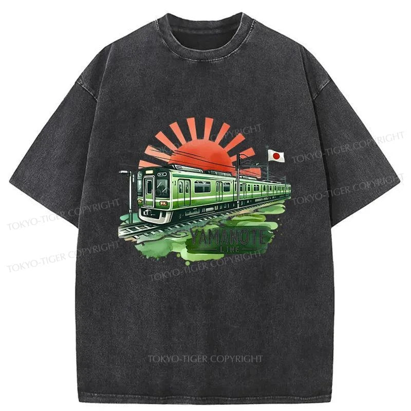 Tokyo-Tiger Yamanote Line Japan Washed T-Shirt