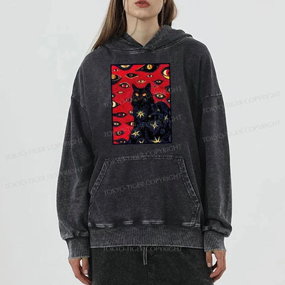 Tokyo-Tiger Mysterious Cat Washed Hoodie