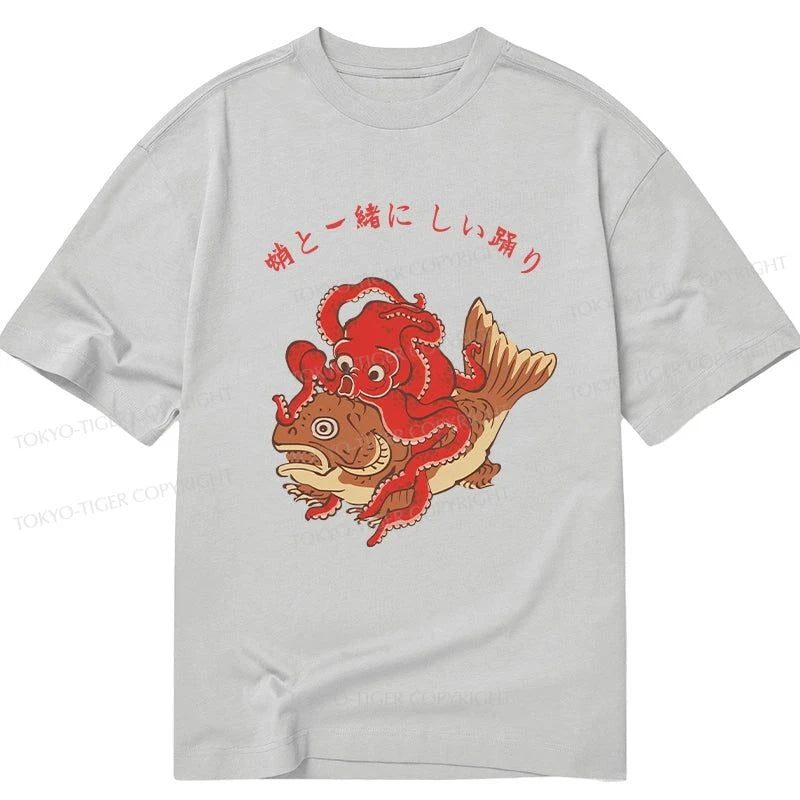 Tokyo-Tiger Octopus And Koi Dance Together Classic T-Shirt