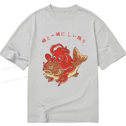 Tokyo-Tiger Octopus And Koi Dance Together Classic T-Shirt