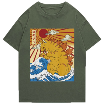 Tokyo-Tiger The Great Wave Catzilla Classic T-Shirt