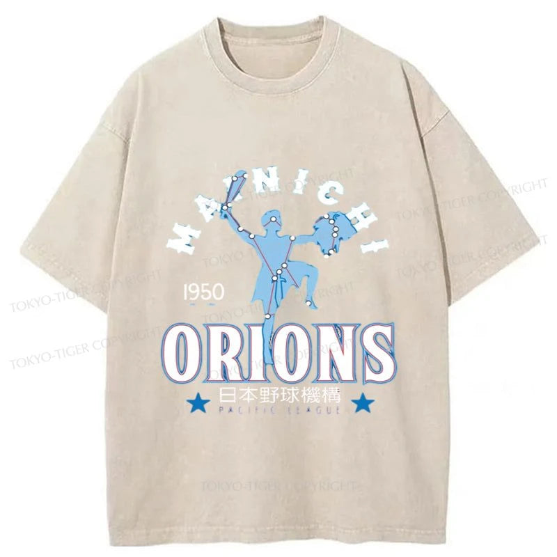 Tokyo-Tiger Baseball Mainichi Orions Washed T-Shirt