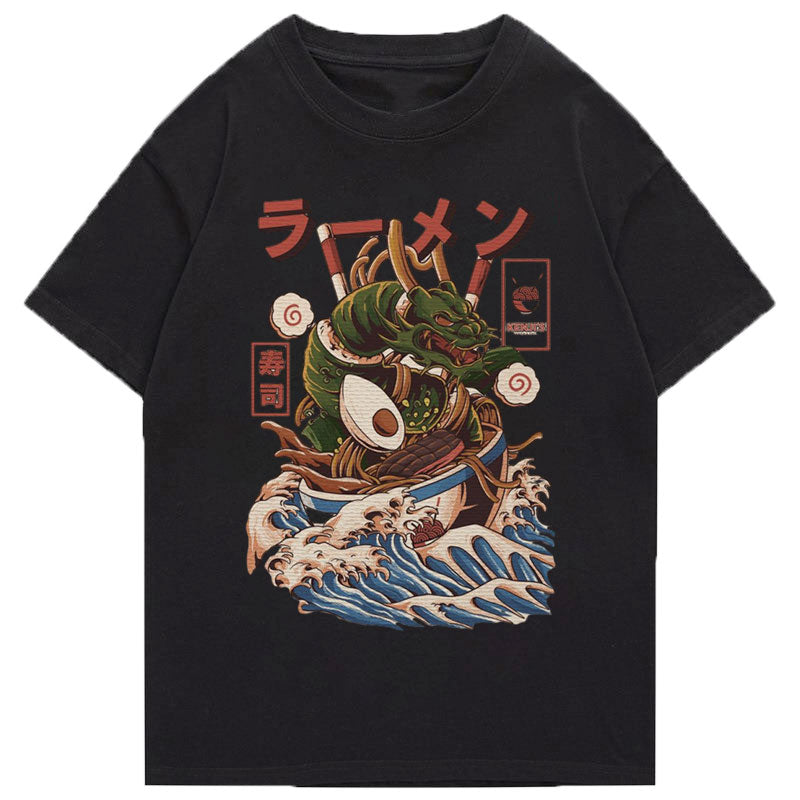 Tokyo-Tiger Sushi Dragon Ramen Wave Classic T-Shirt
