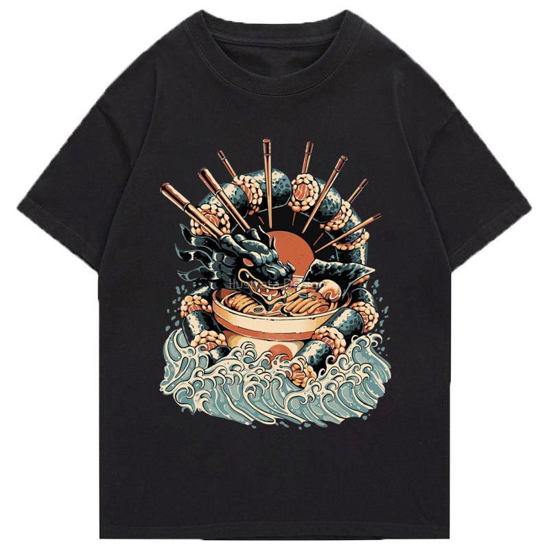 Tokyo-Tiger Dragon Sushi Ramen Wave Classic T-Shirt