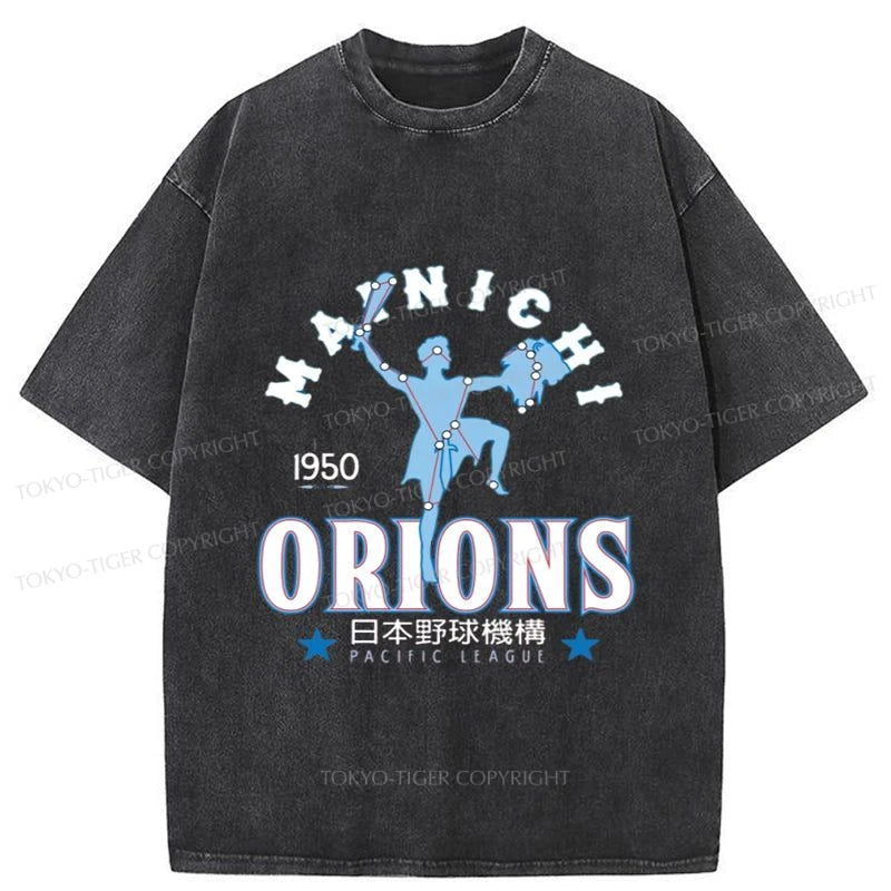 Tokyo-Tiger Baseball Mainichi Orions Washed T-Shirt