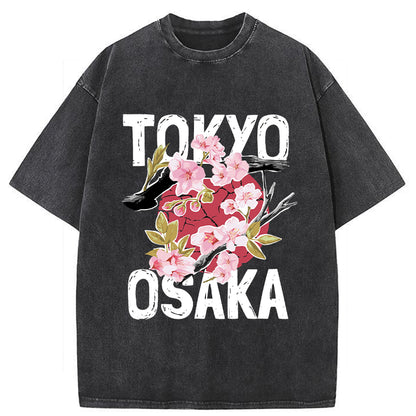 Tokyo-Tiger Tokyo Osaka Japanese Washed T-Shirt