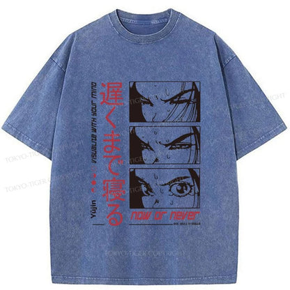 Tokyo-Tiger Now Or Never Japanese Washed T-Shirt