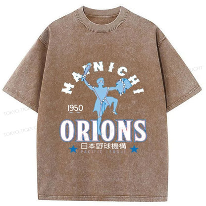 Tokyo-Tiger Baseball Mainichi Orions Washed T-Shirt