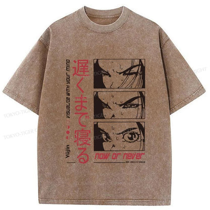 Tokyo-Tiger Now Or Never Japanese Washed T-Shirt