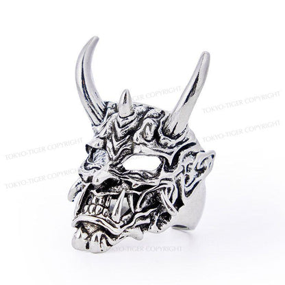 Tokyo-Tiger Oni Mask Retro Japanese Ring