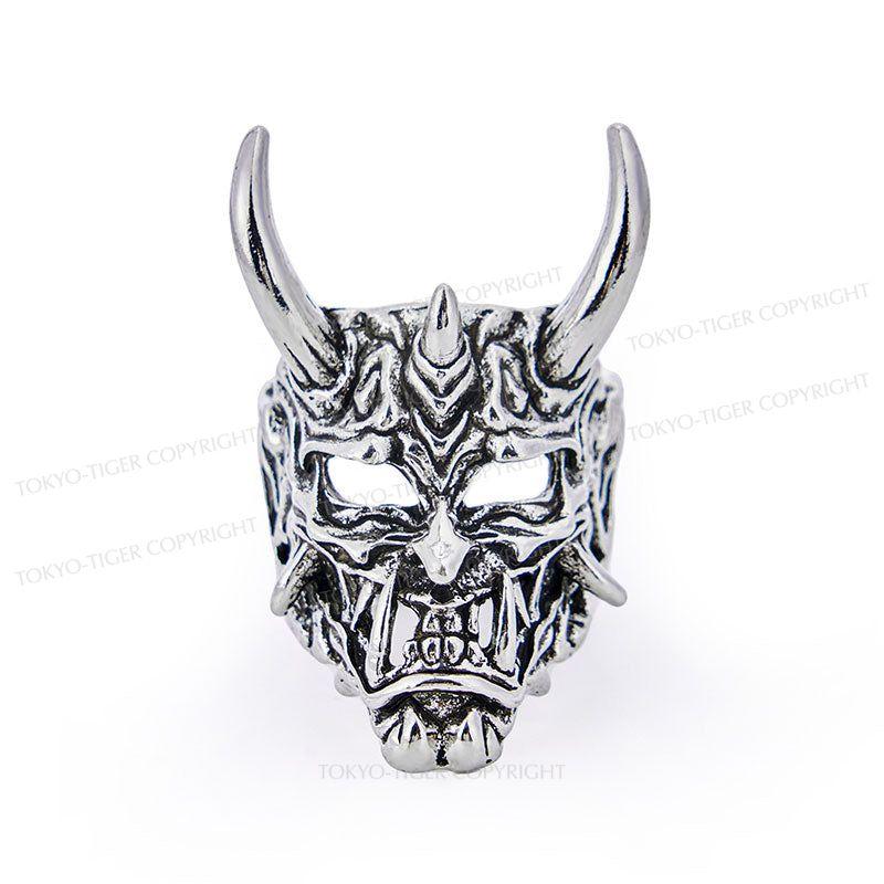 Tokyo-Tiger Oni Mask Retro Japanese Ring