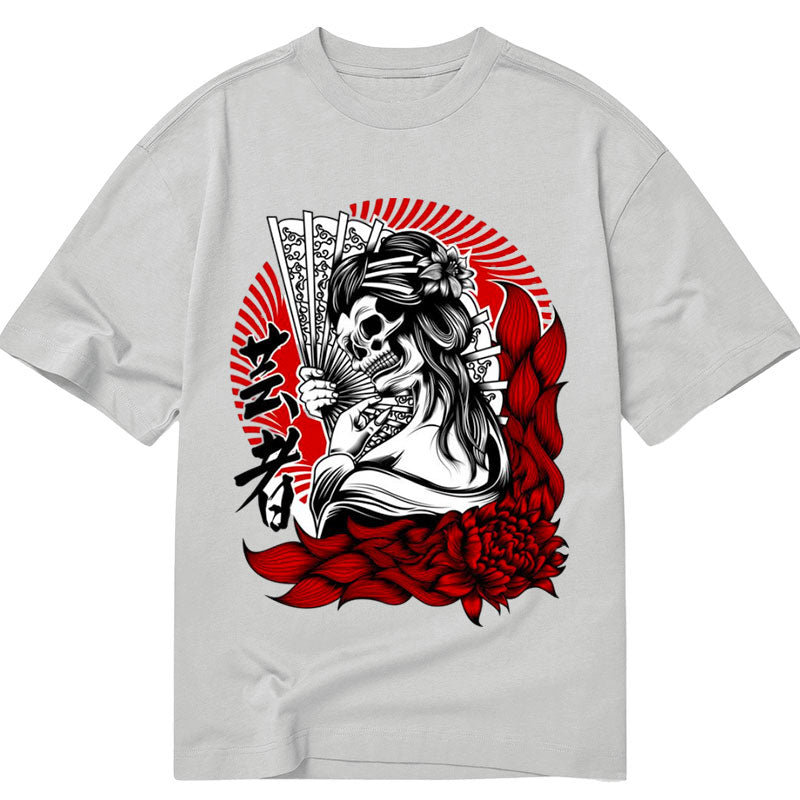Tokyo-Tiger Skull Geisha Japanese Art Classic T-Shirt