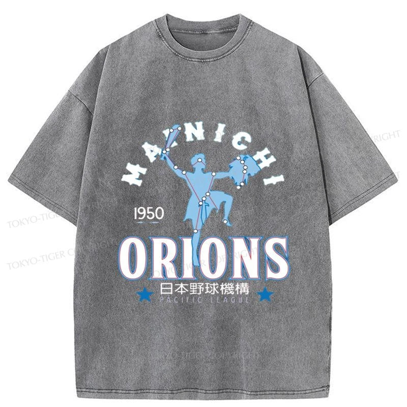 Tokyo-Tiger Baseball Mainichi Orions Washed T-Shirt