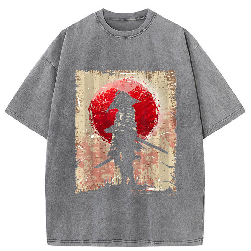 Tokyo-Tiger Japanese Samura Warrior Sun Washed T-Shirt