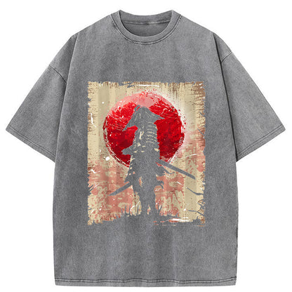 Tokyo-Tiger Japanese Samura Warrior Sun Washed T-Shirt