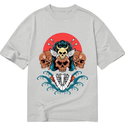 Tokyo-Tiger Skull Face Geisha Japanese Classic T-Shirt