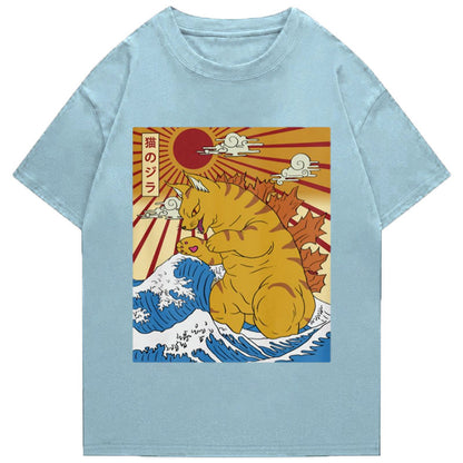 Tokyo-Tiger The Great Wave Catzilla Classic T-Shirt