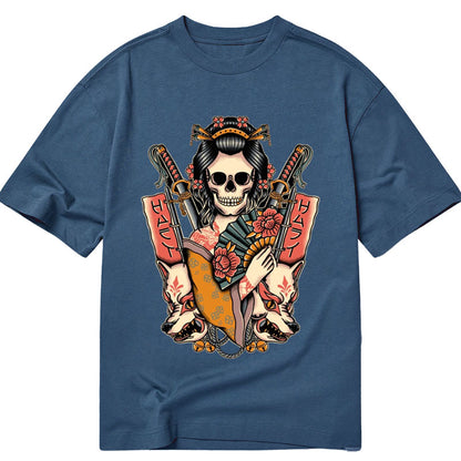 Tokyo-Tiger Samurai Geisha Skull Japanese Classic T-Shirt