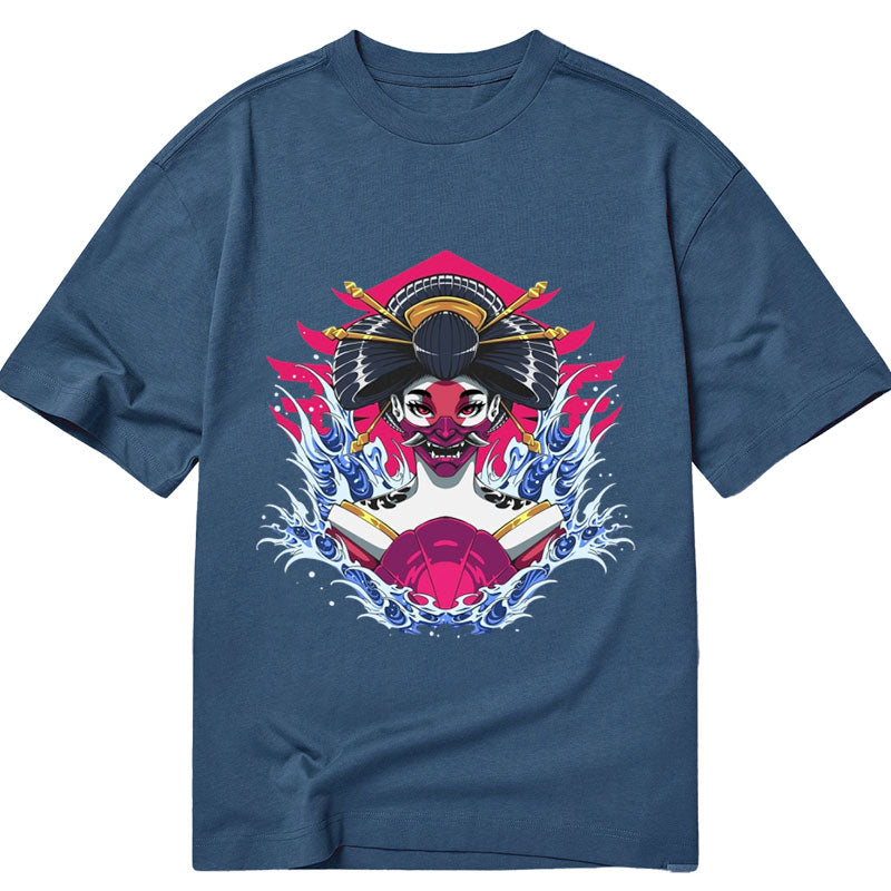 Tokyo-Tiger Geishia Ninja Mask Japanese Classic T-Shirt