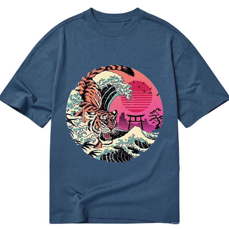 Tokyo-Tiger Tiger Wave Japanese Art Classic T-Shirt