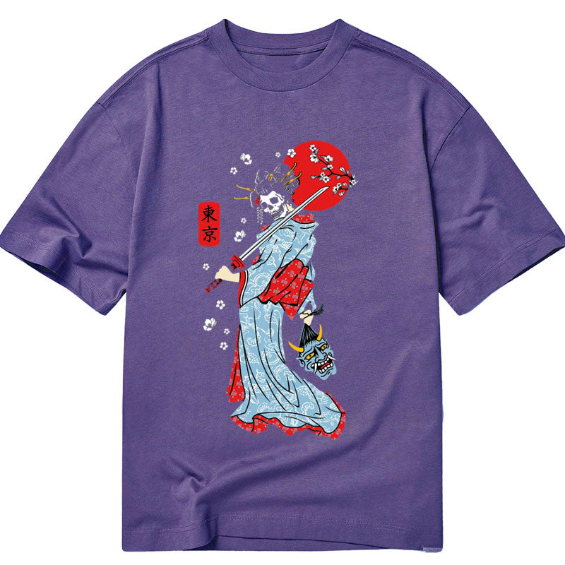 Tokyo-Tiger Skull Geisha Samurai Classic T-Shirt