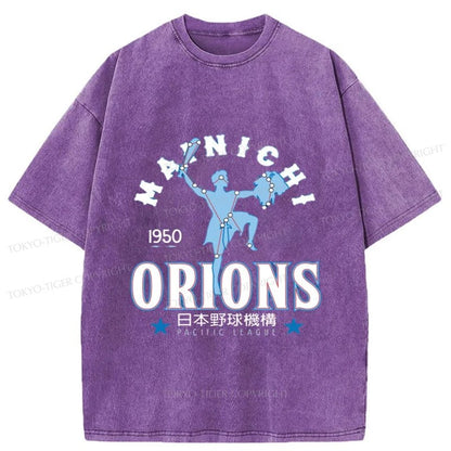 Tokyo-Tiger Baseball Mainichi Orions Washed T-Shirt