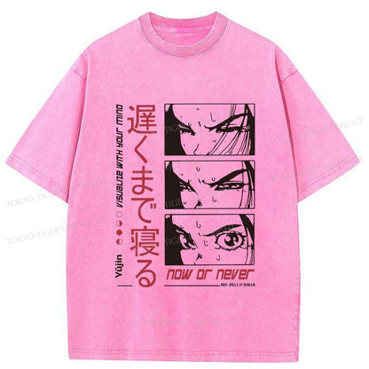 Tokyo-Tiger Now Or Never Japanese Washed T-Shirt