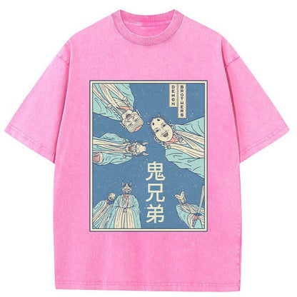 Tokyo-Tiger Demon Brothers Washed T-Shirt