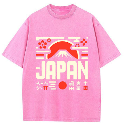 Tokyo-Tiger Japan Fujisan Sakura Washed T-Shirt