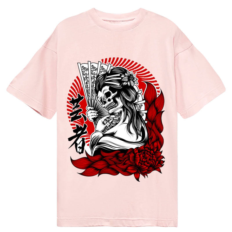 Tokyo-Tiger Skull Geisha Japanese Art Classic T-Shirt