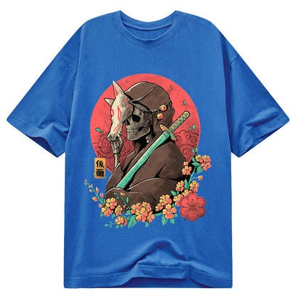 Tokyo-Tiger Mask Samurai Skull Japanese Classic T-Shirt