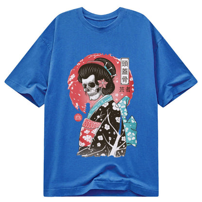 Tokyo-Tiger Geisha Skull Japanese Classic T-Shirt