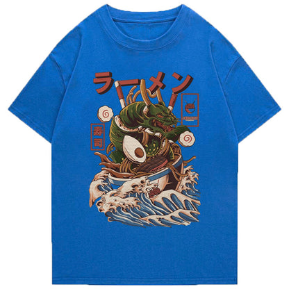 Tokyo-Tiger Sushi Dragon Ramen Wave Classic T-Shirt