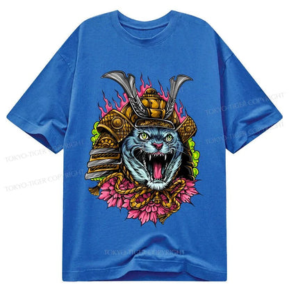 Tokyo-Tiger Japanese Samurai Itazura Neko Classic T-Shirt