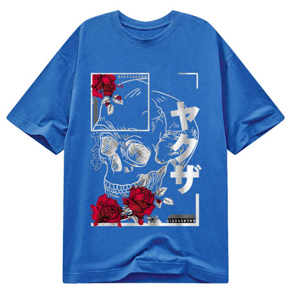 Tokyo-Tiger Skull Roses Japanese Aesthetic Classic T-Shirt