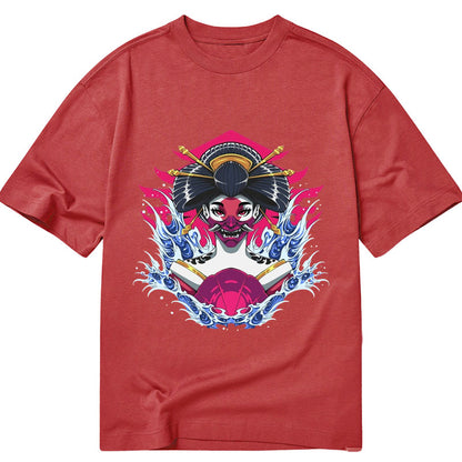 Tokyo-Tiger Geishia Ninja Mask Japanese Classic T-Shirt