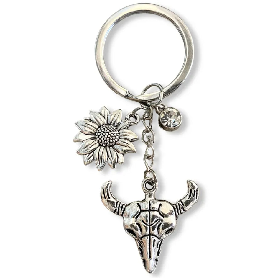 Tokyo-Tiger Western Cowboy Horseshoe Sunflower Keychain