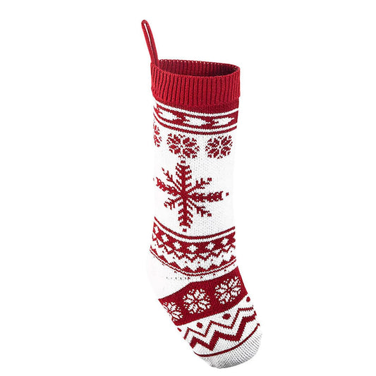 Tokyo-Tiger Long Snowflake Red Christmas Stocking