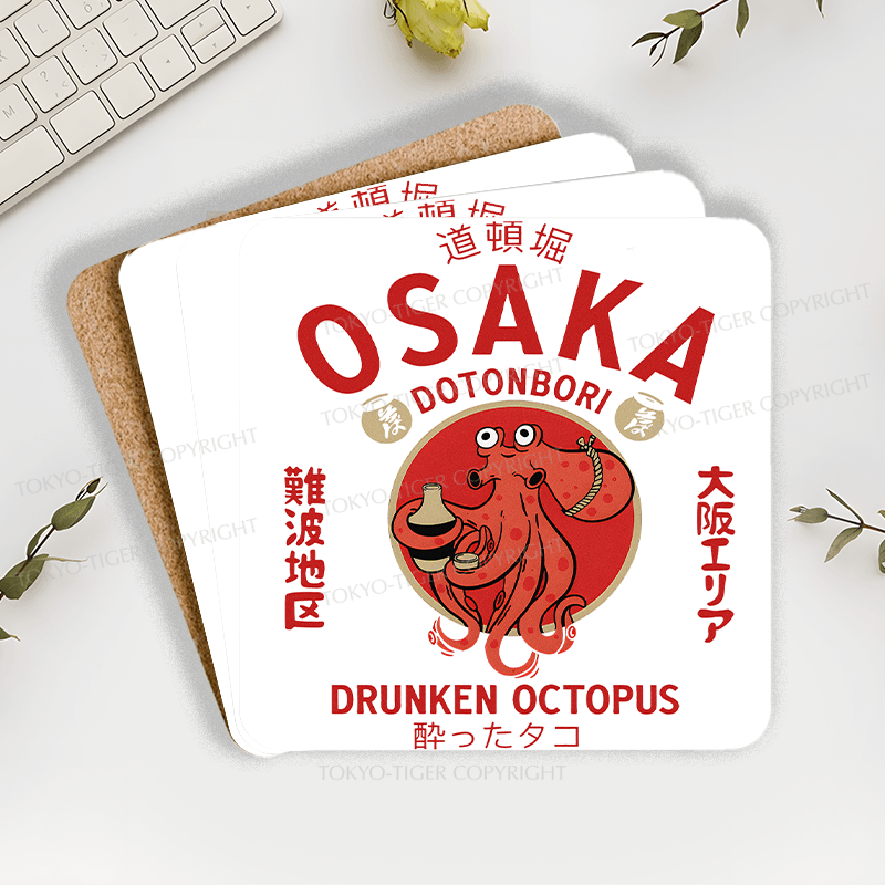 Tokyo-Tiger Drunken Octopus Japan Coaster