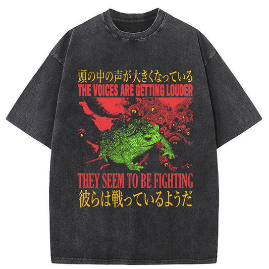 Tokyo-Tiger The Voices Japanese Frog Washed T-Shirt