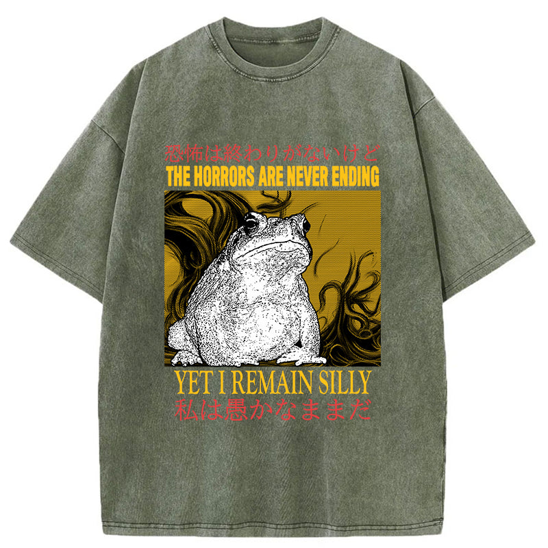 Tokyo-Tiger The Horrors Are Never Ending Washed T-Shirt