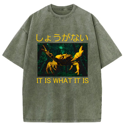 Tokyo-Tiger It is what it is Crab Washed T-Shirt